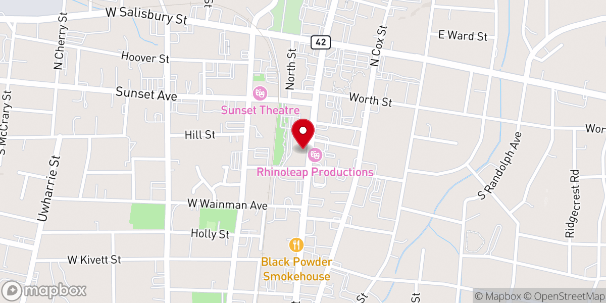 Map showing location of Four Saints Brewing Company