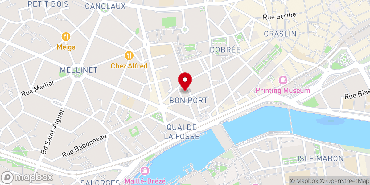 Map showing location of Église Notre-Dame-de-Bon-Port de Nantes