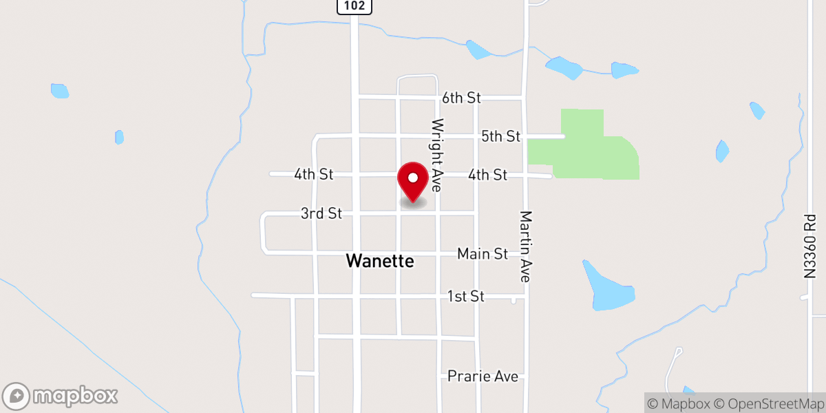 Map showing location of Church of Christ