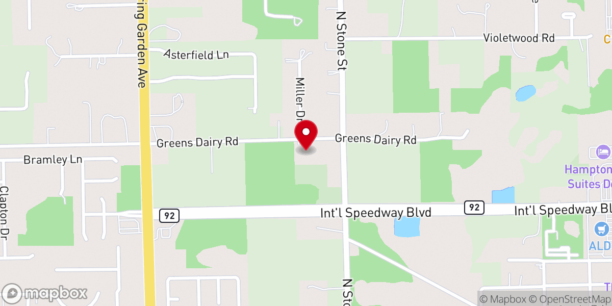 Map showing location of New Destiny Community Church of Deland