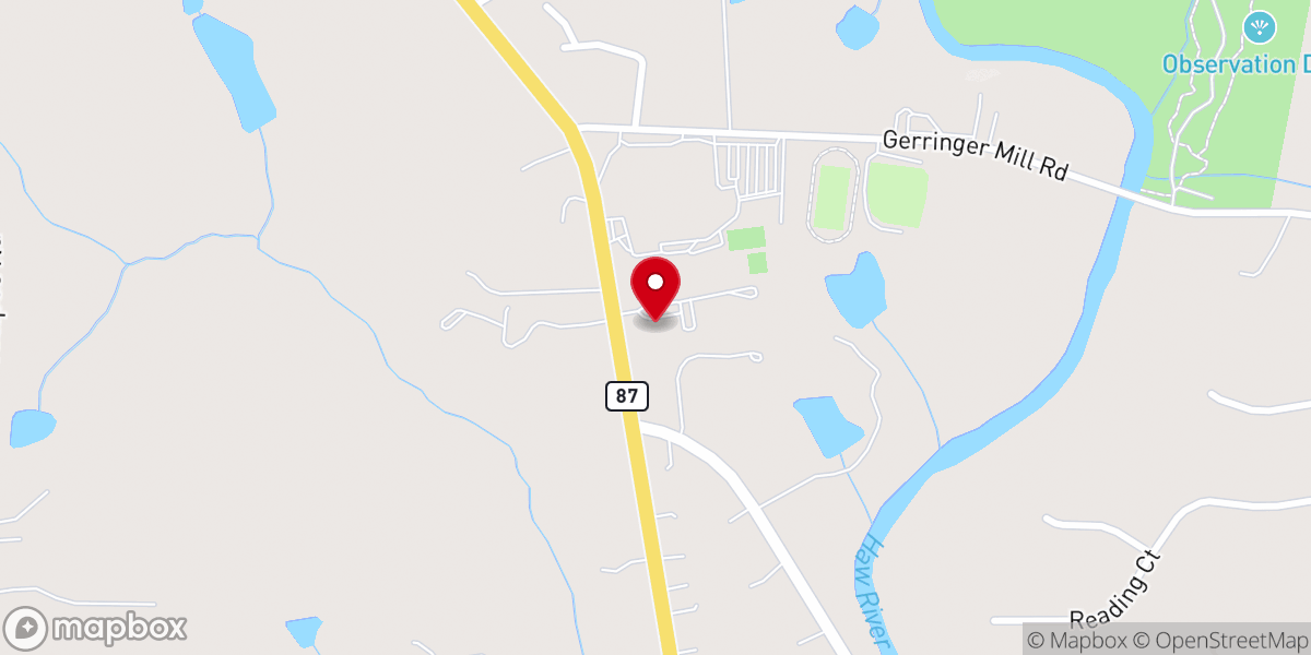 Map showing location of Westside Fellowship