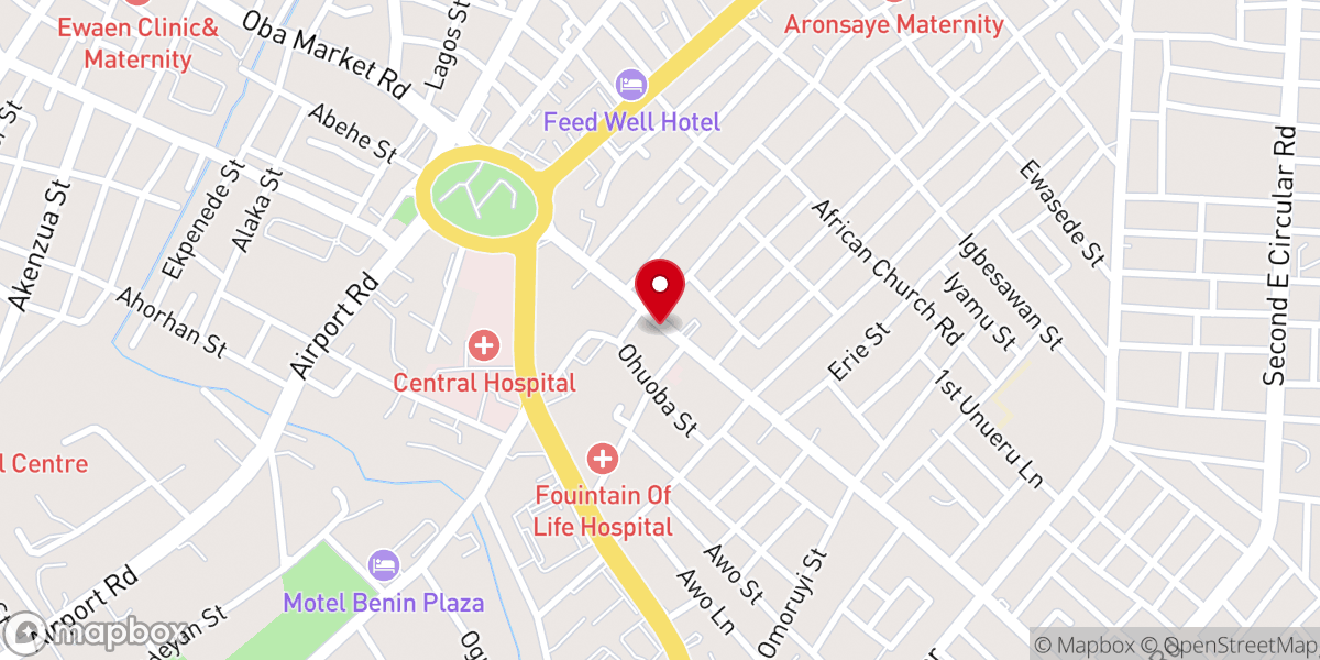 Map showing location of St. Mathews Cathedral