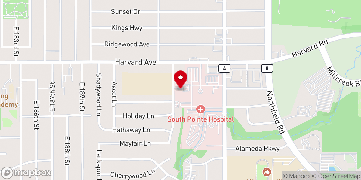 Map showing location of Aldersgate United Methodist Church