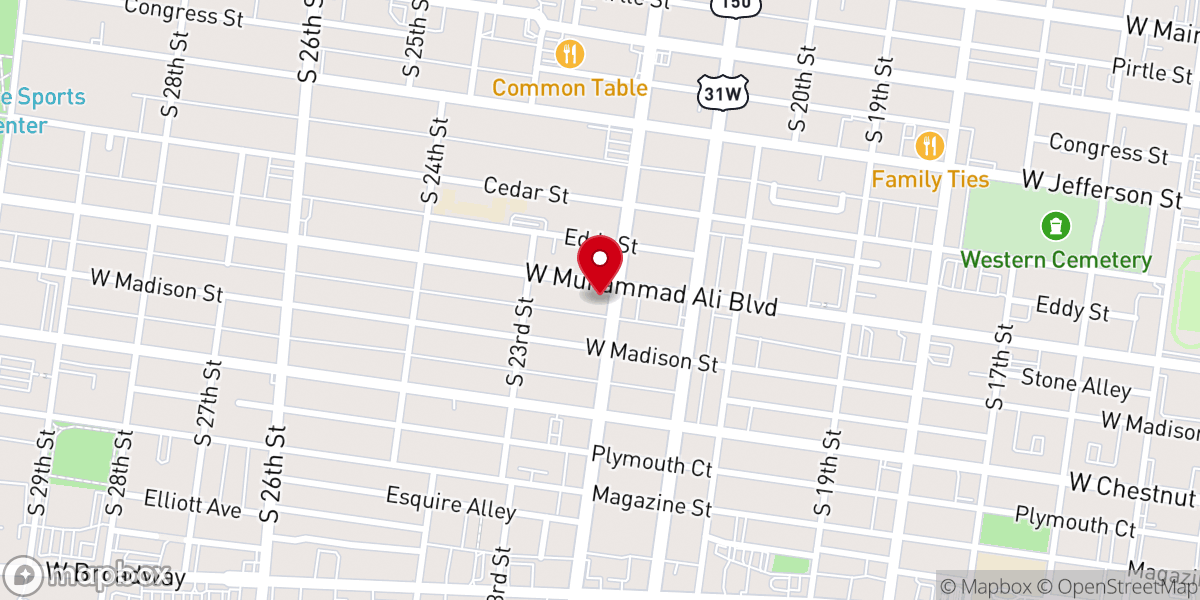 Map showing location of Zion Baptist Church, Inc.