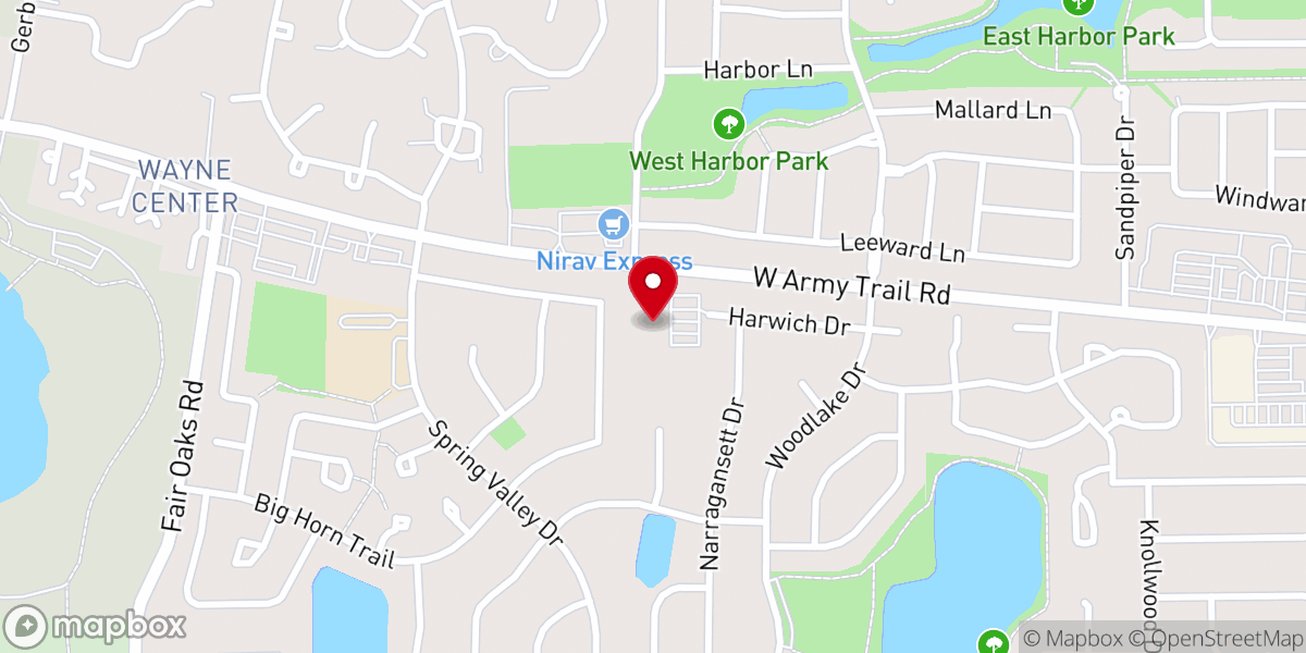 Map showing location of Our Savior Lutheran Church