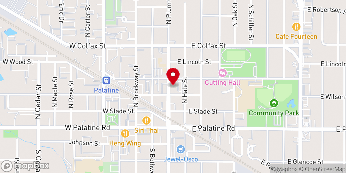Map showing location of New Elim Church