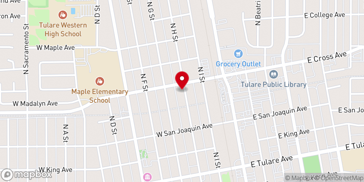 Map showing location of Grace Missionary Baptist Church
