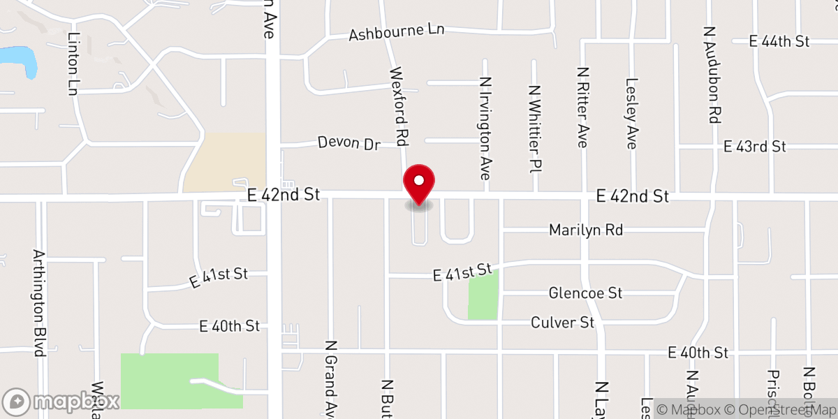 Map showing location of First Trinity Lutheran Church ELCA