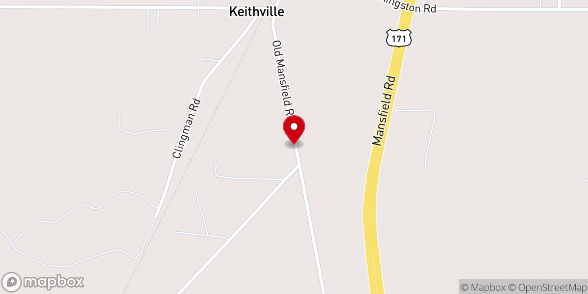 Map showing location of Caddo Fire District #6 Station 1