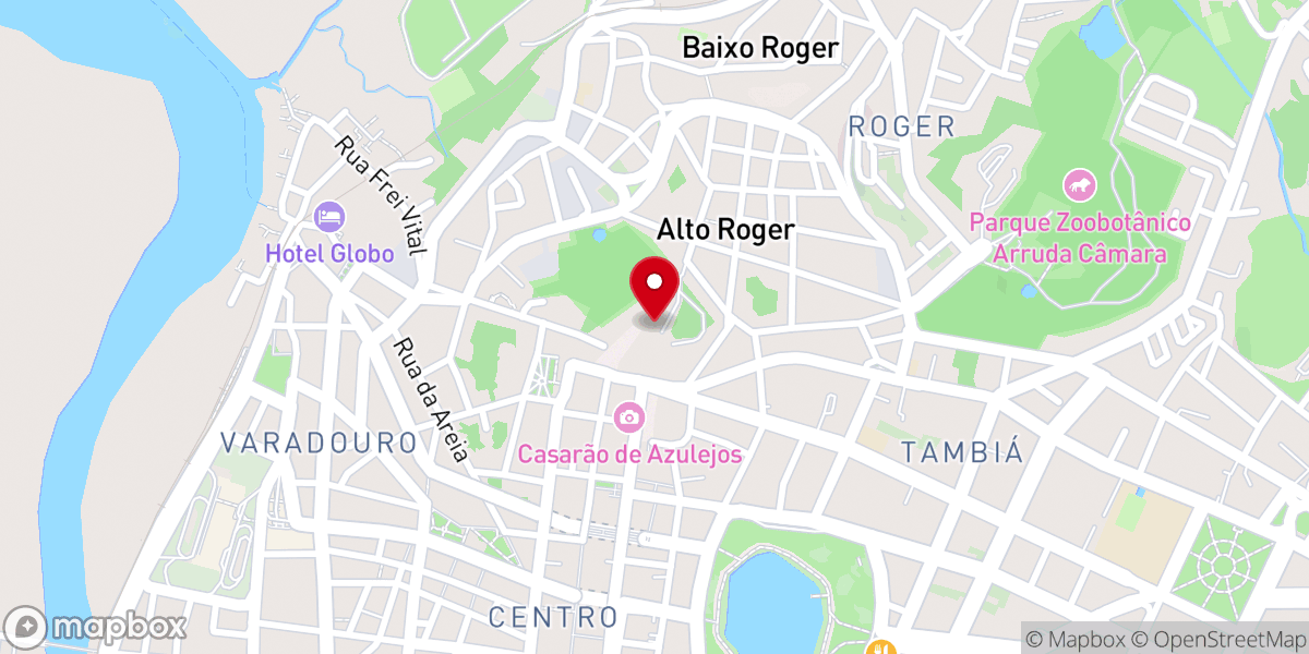 Map showing location of Centro Cultural São Francisco