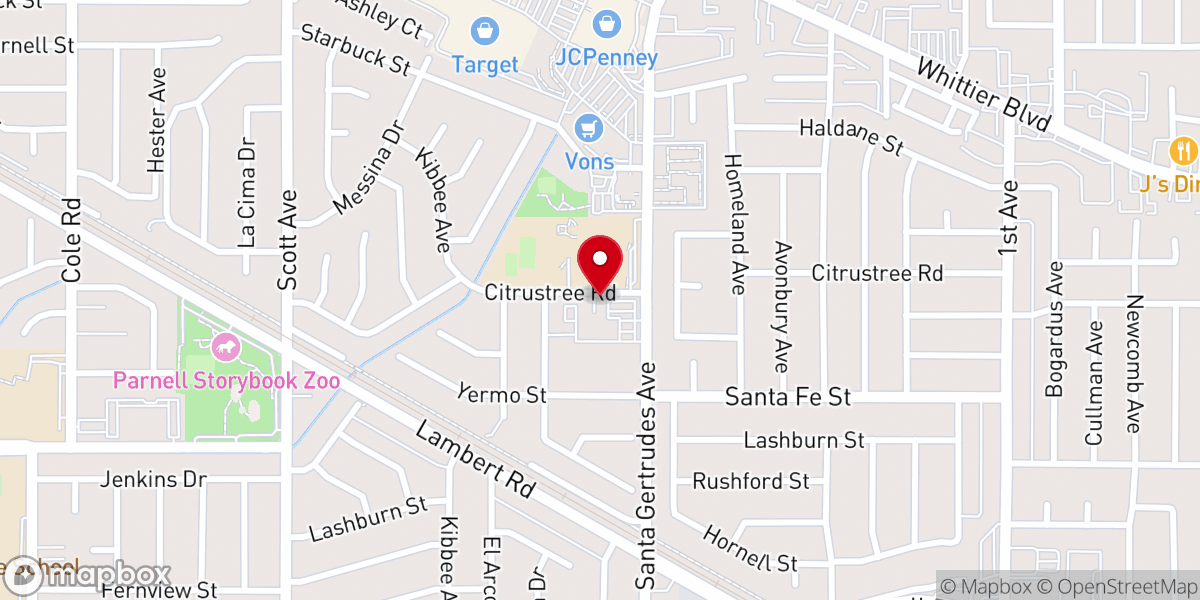 Map showing location of St Bruno Catholic Church