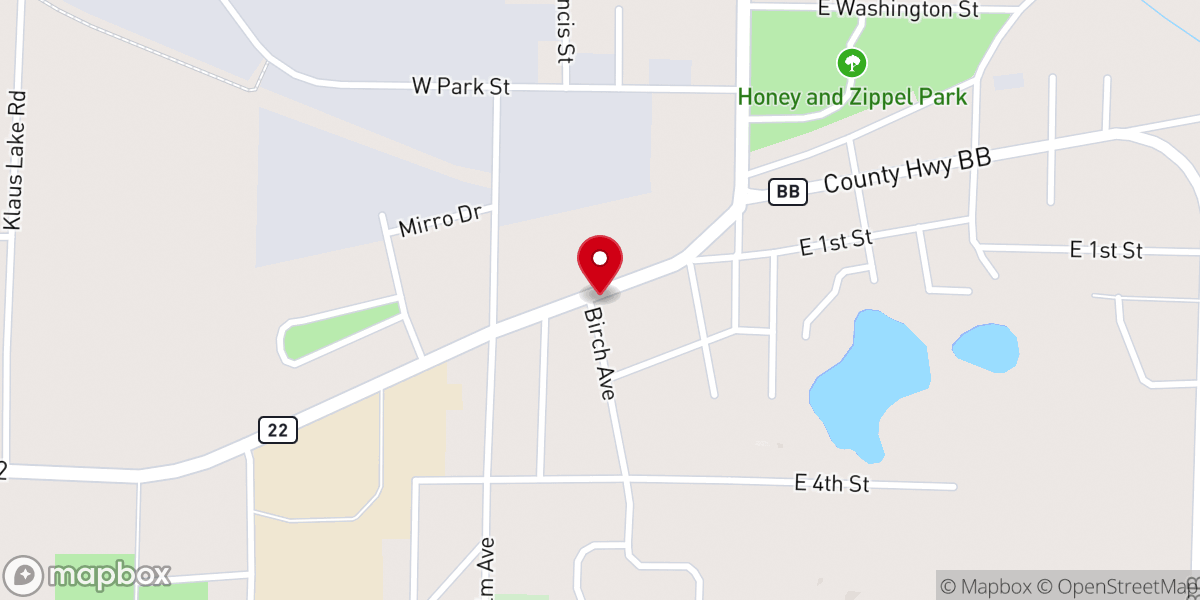 Map showing location of Tabor United Methodist Church