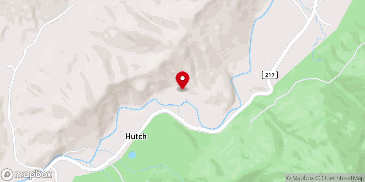 Map showing location of Pine Grove Baptist Church