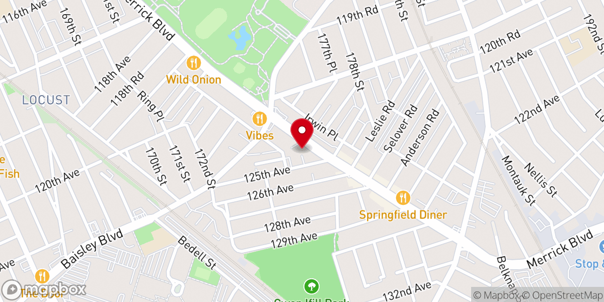 Map showing location of Minority Baptist church