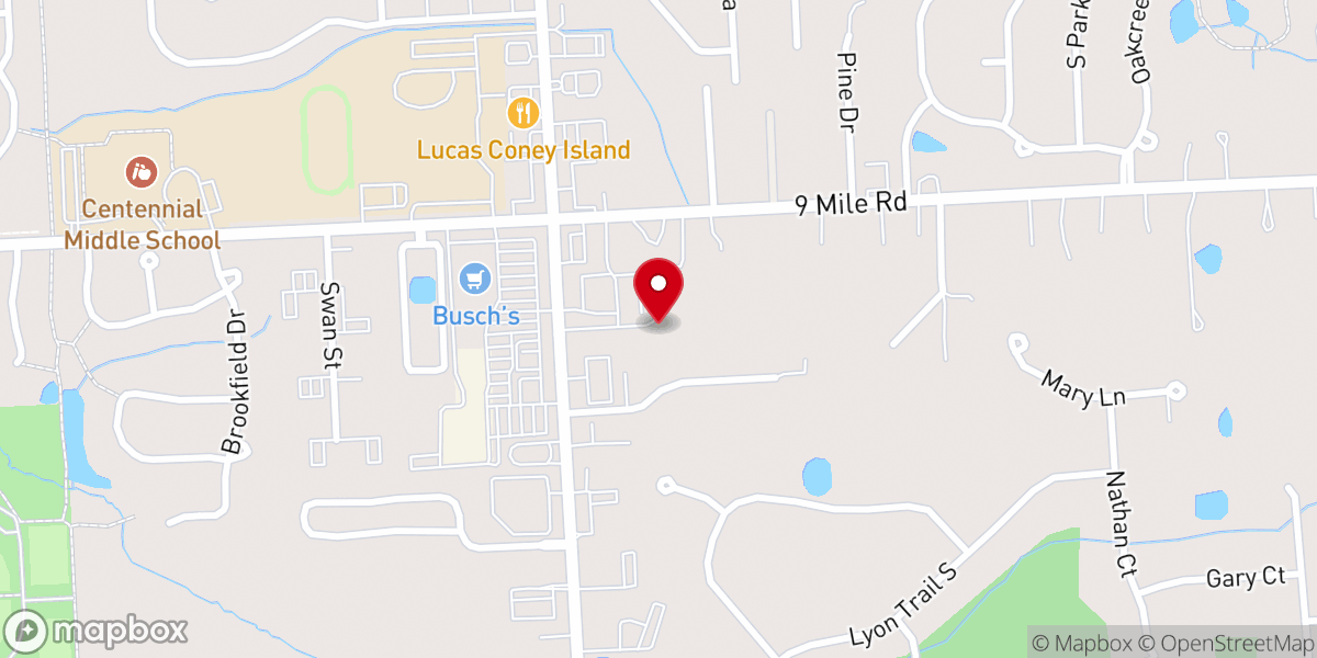 Map showing location of Fellowship Evangelical Presbyterian Church