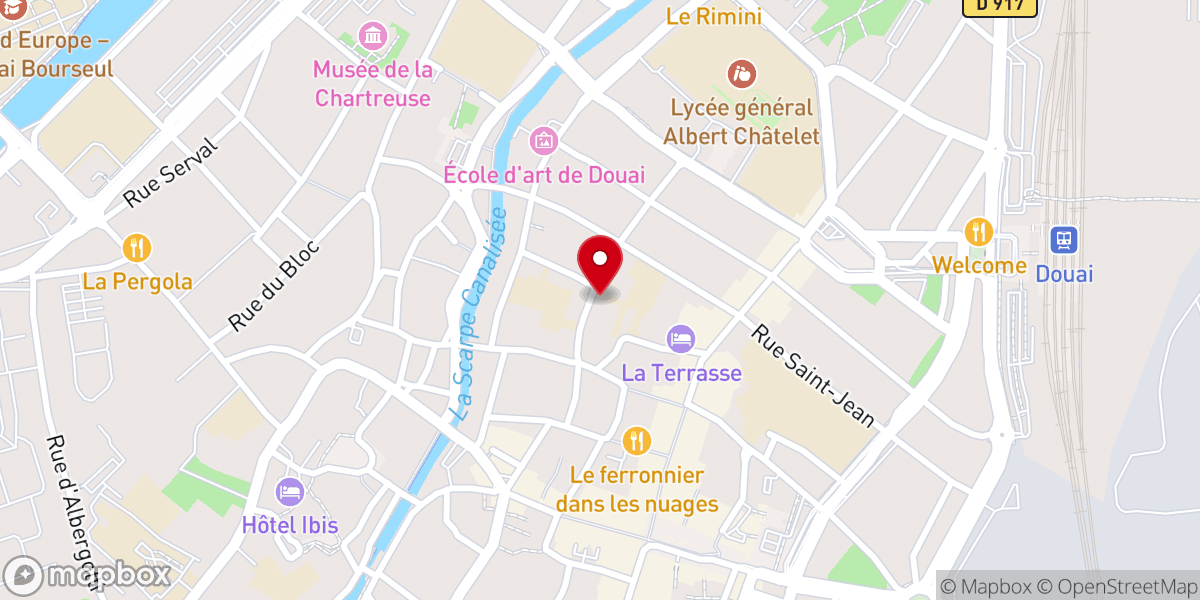Map showing location of Paroisse catholique Saint-Maurand-et-Saint-Amé à Douai