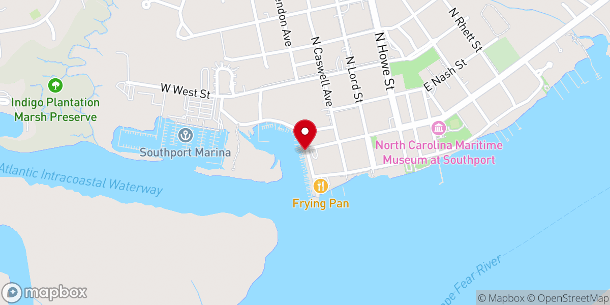 Map showing location of Fishy Fishy Cafe