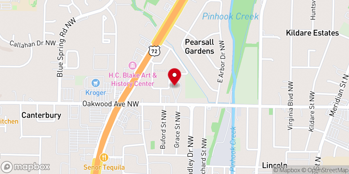 Map showing location of Syler Tabernacle