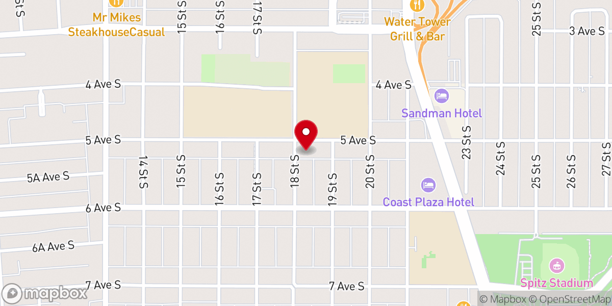 Map showing location of St. Andrew’s Presbyterian Church