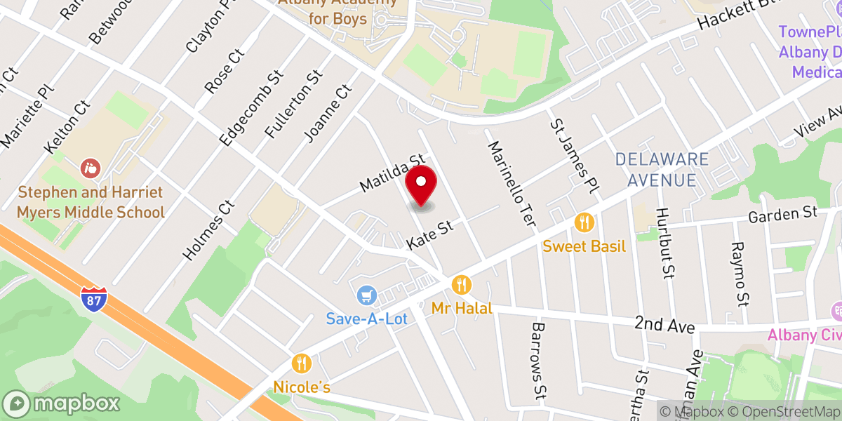 Map showing location of Cornerstone Apostolic Ark Church