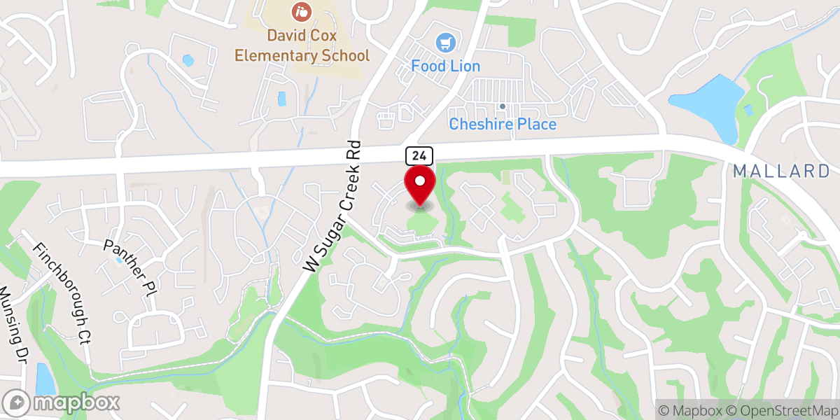 Map showing location of University City United Methodist Church