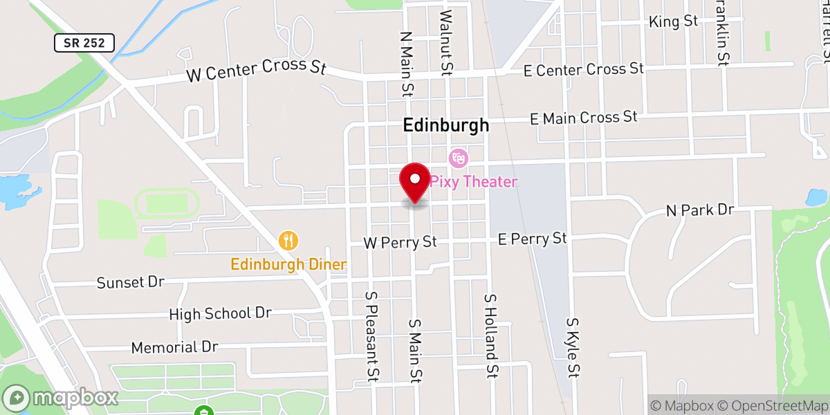 Map showing location of Edinburgh Methodist Church