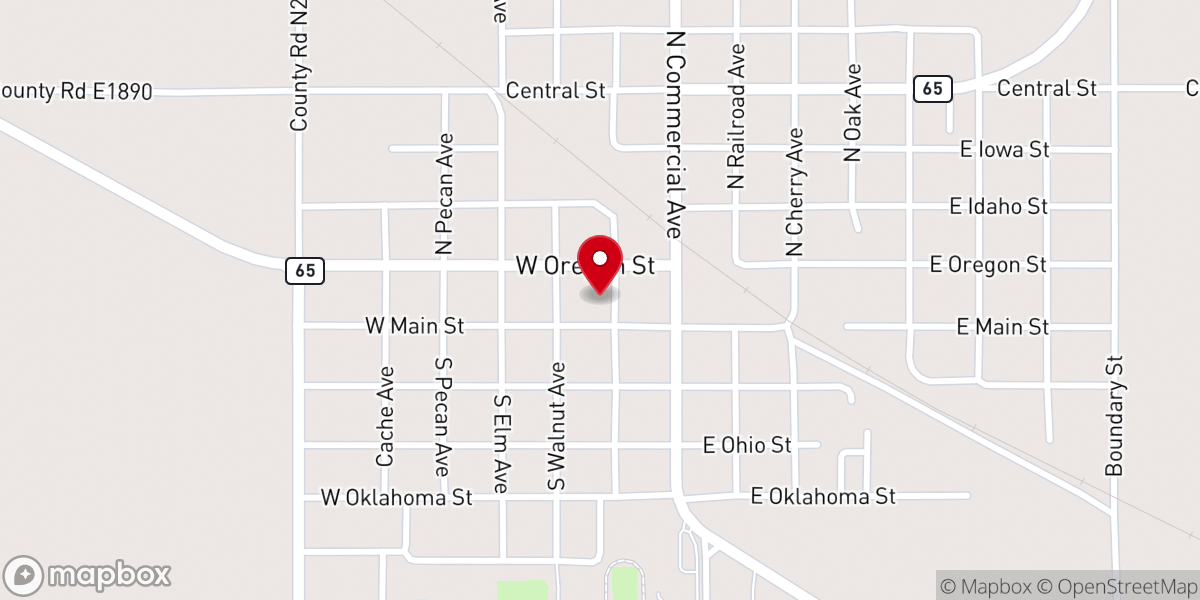 Map showing location of First Baptist Church