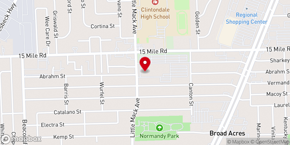Map showing location of Faith Baptist Church
