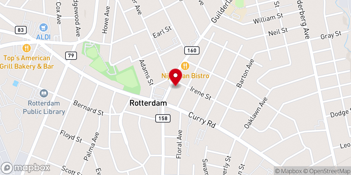 Map showing location of Bellevue Gospel Church