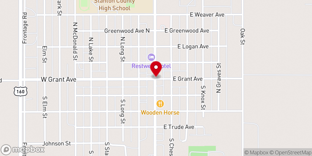 Map showing location of Johnson City