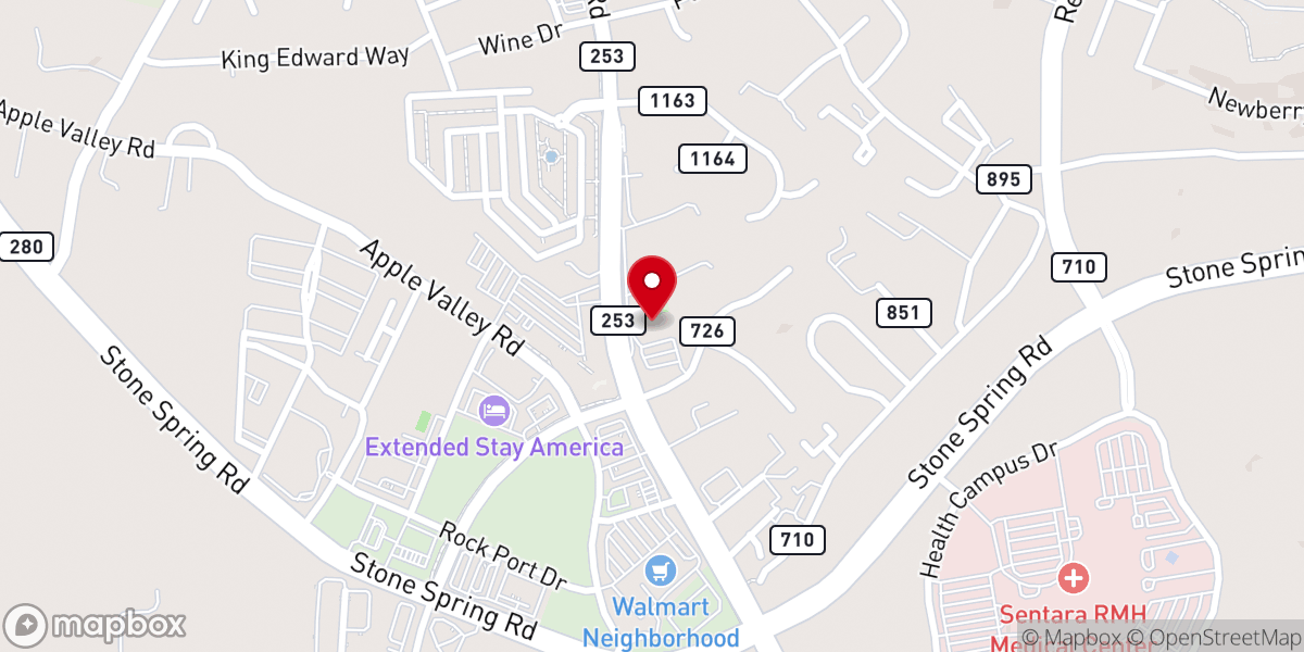 Map showing location of Vision of Hope United Methodist Church