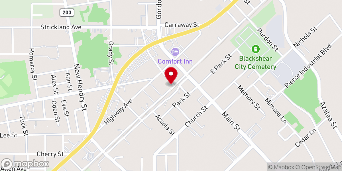 Map showing location of Sycamore Tree