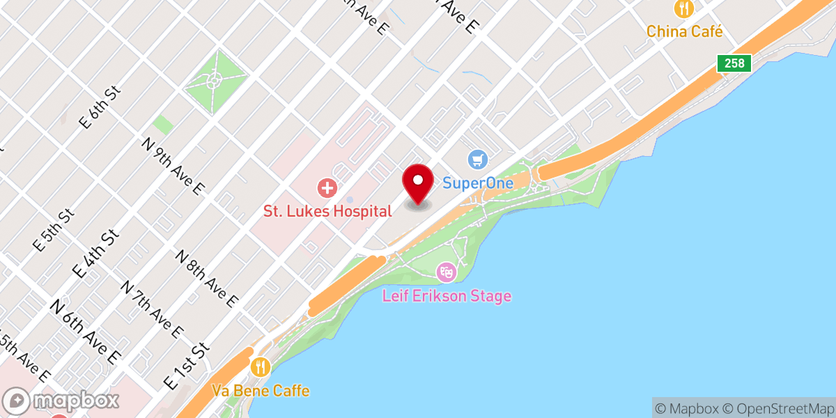 Map showing location of First Lutheran Church