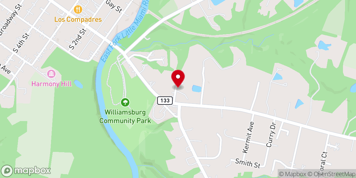 Map showing location of Williams Pointe Apartments