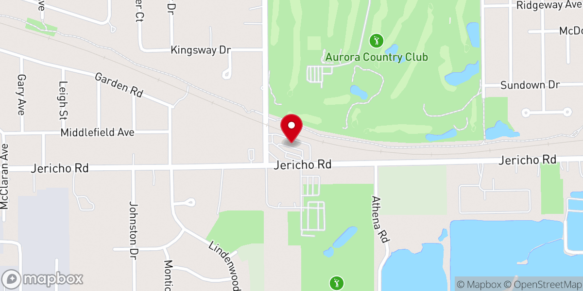 Map showing location of New Heart Worship Center
