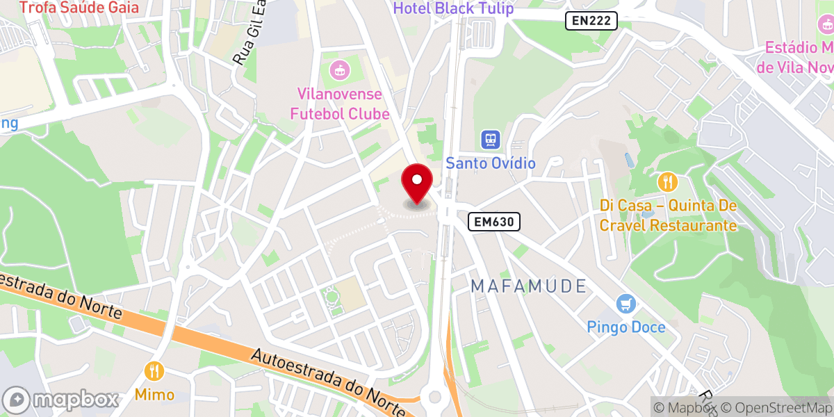 Map showing location of Aviva Church Gaia