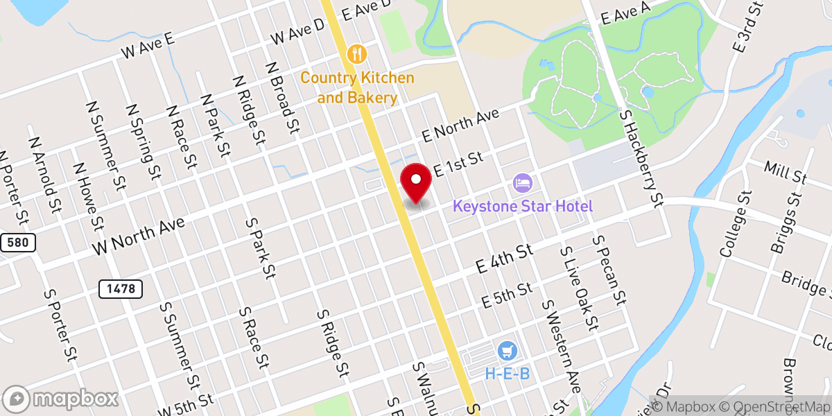 Map showing location of Area Wide Locksmith