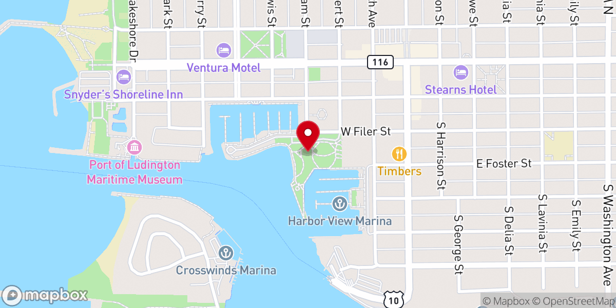 Map showing location of Waterfront Park