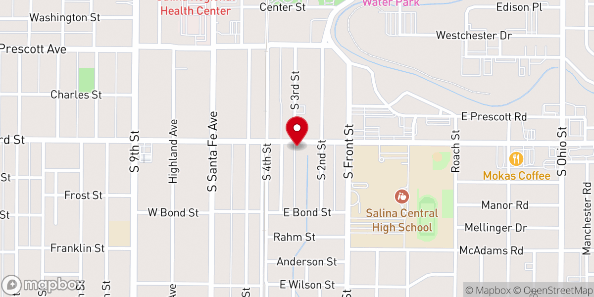 Map showing location of Grace Baptist