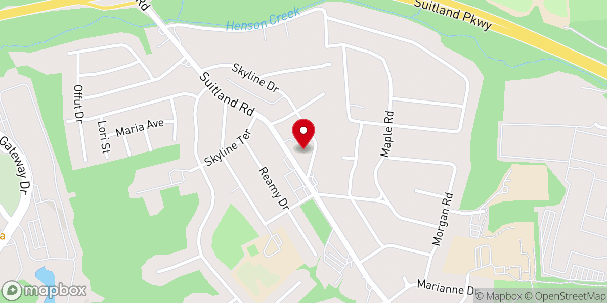 Map showing location of Suitland Road Baptist Church