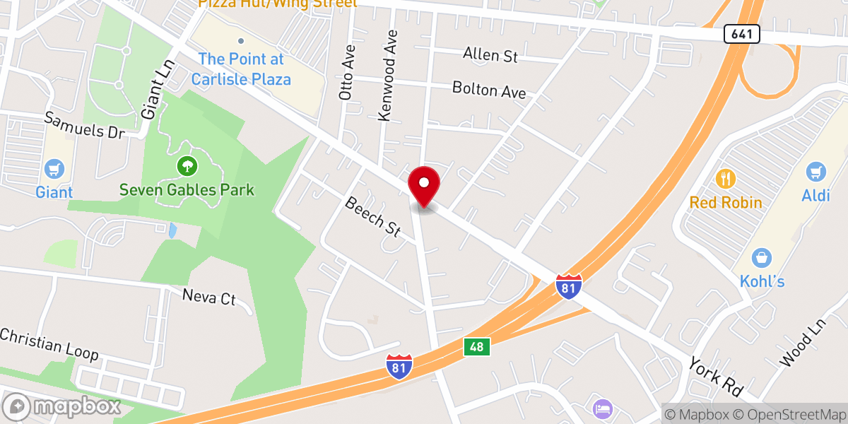 Map showing location of Redeemer Presbyterian Church (OPC)