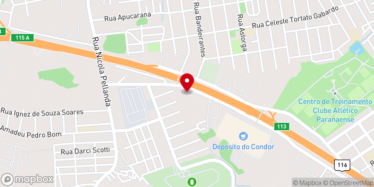 Map showing location of Santuário da Divina Misericórdia