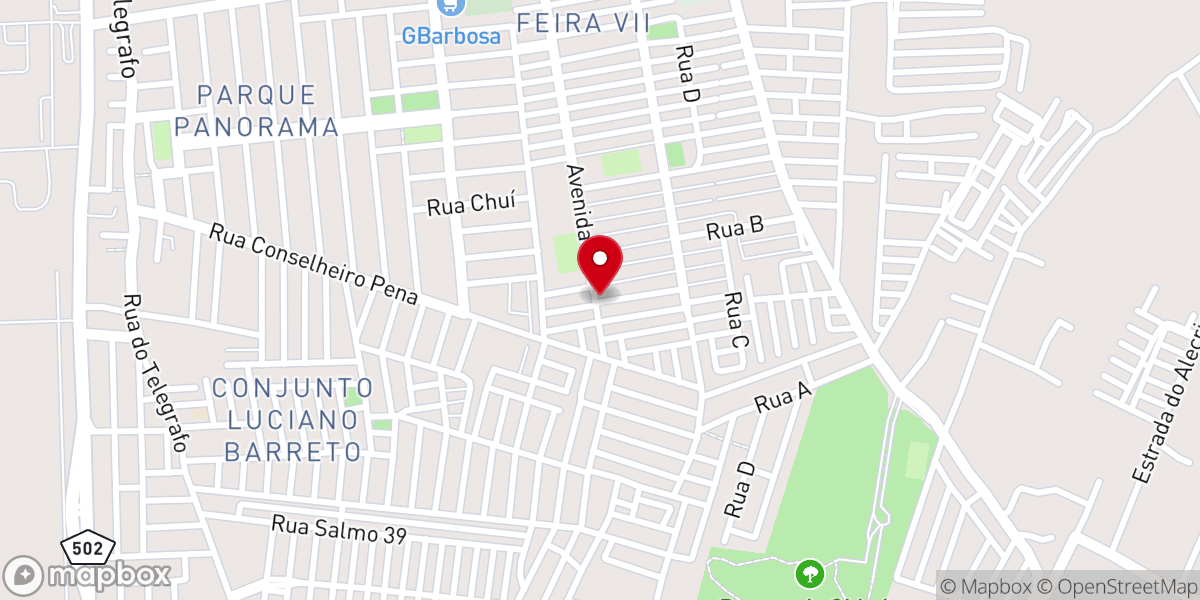 Map showing location of Ministério apostólico pentecostal recomecar
