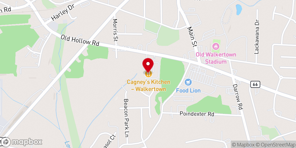 Map showing location of Cagney's Kitchen - Walkertown