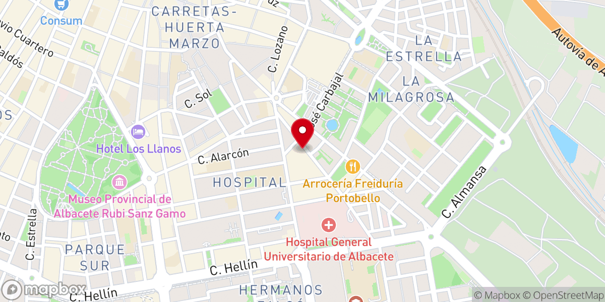Map showing location of Iglesia Adventista del Séptimo Día en Albacete