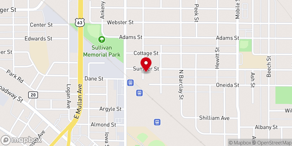 Map showing location of Mt Calvary Missionary Baptist Church