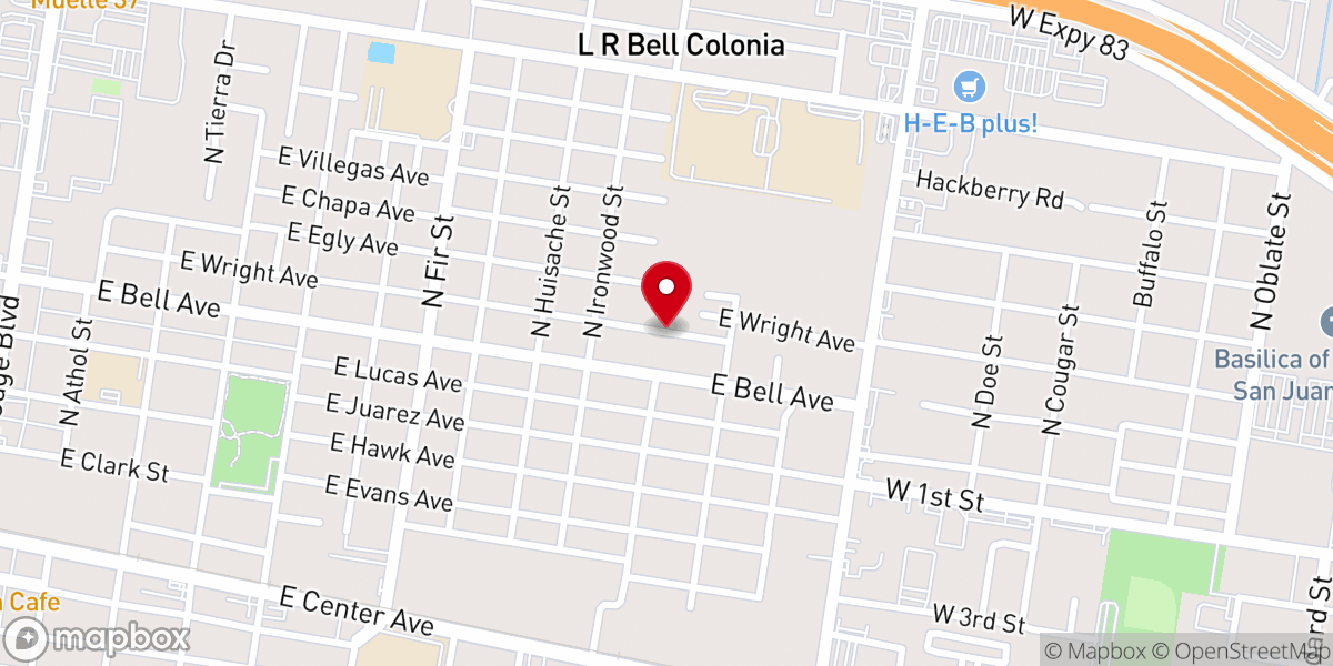 Map showing location of Mount Calvary Baptist Church