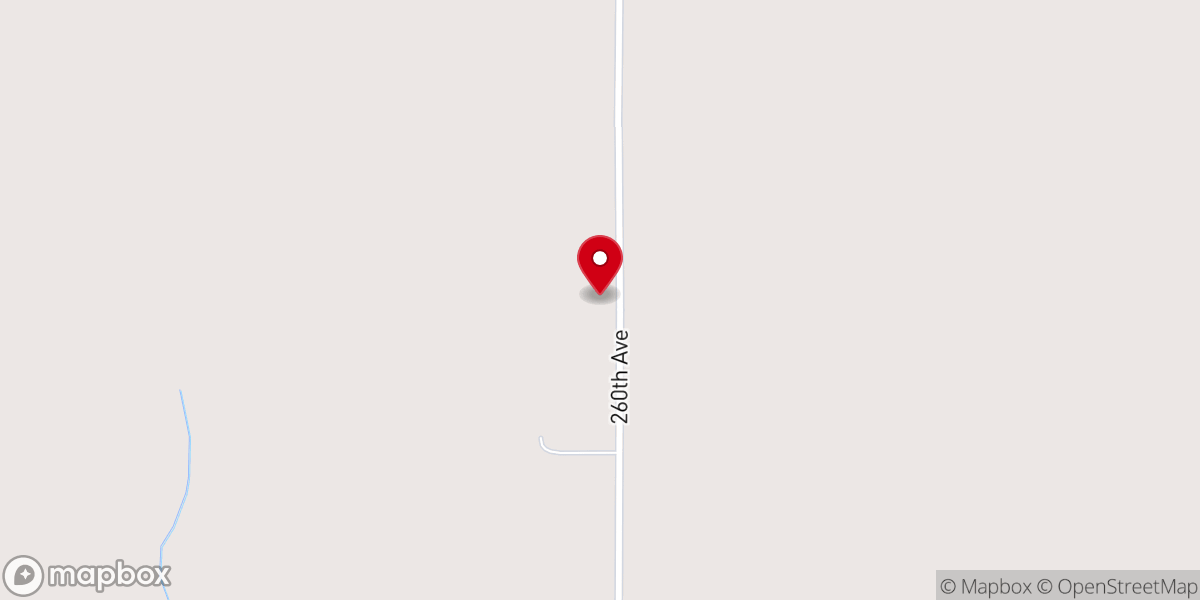 Map showing location of West St. Olaf Church