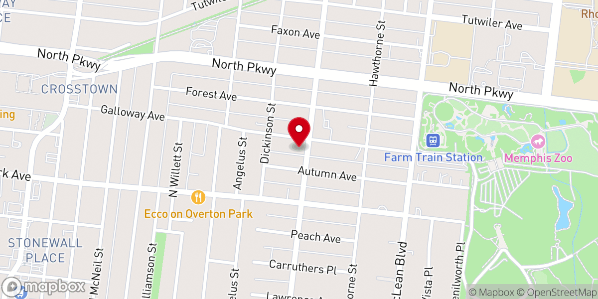 Map showing location of Trinity Methodist Church