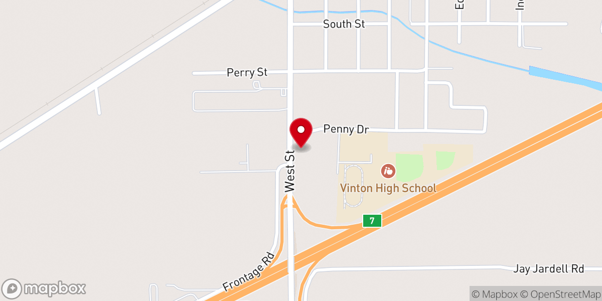 Map showing location of Christian Life Church - Vinton LA